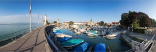 panorama des hafen lindau am bodensee