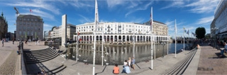 panorama der hamburger alsterarkaden